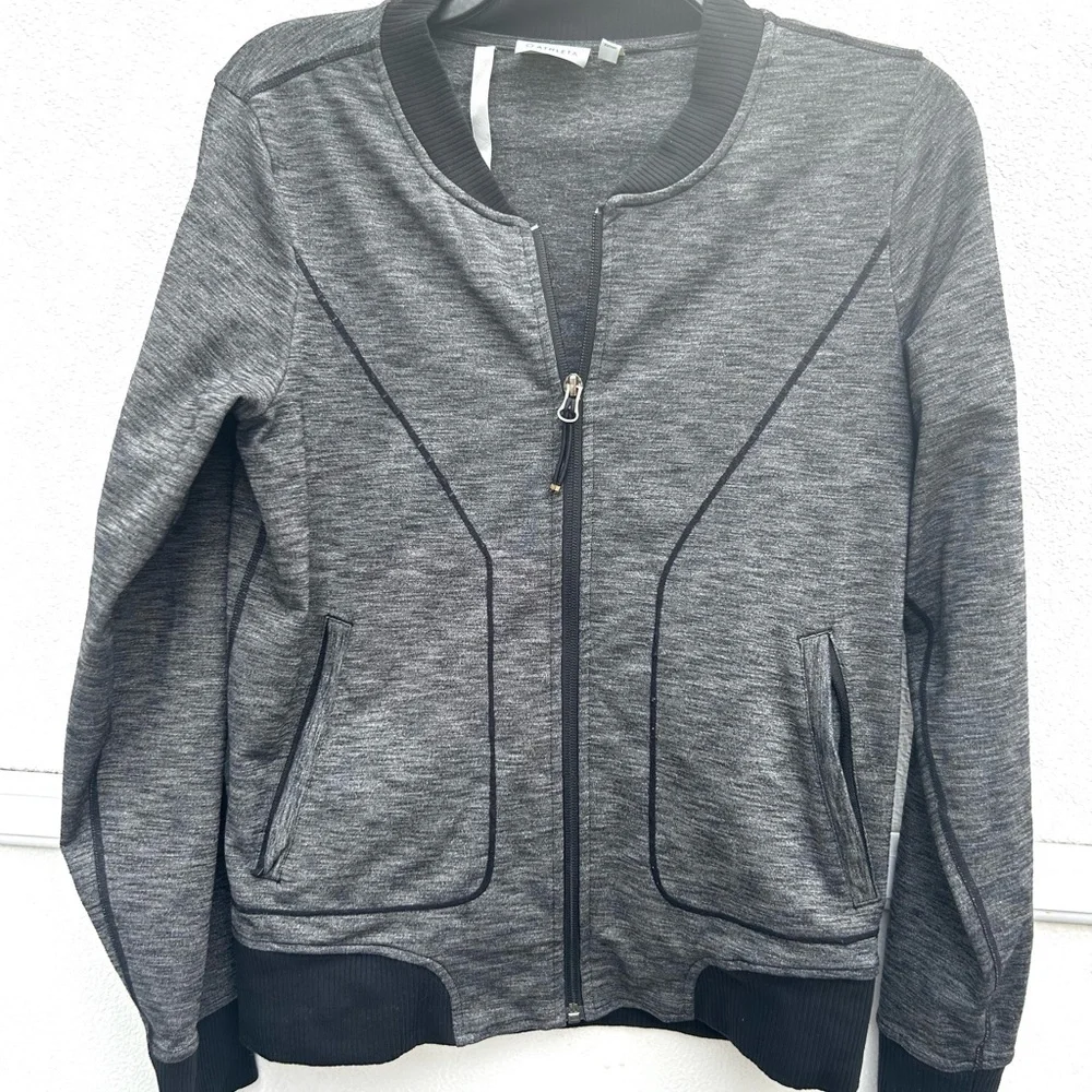 Athleta jacket WOMENS Small full zip bombastic bomber athleisure workout active - Picture 8 of 9